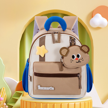 Óvodai hátizsák, animációs minta, nylon, lélegző, vízálló, ultrakönnyű, görbült vállpántok