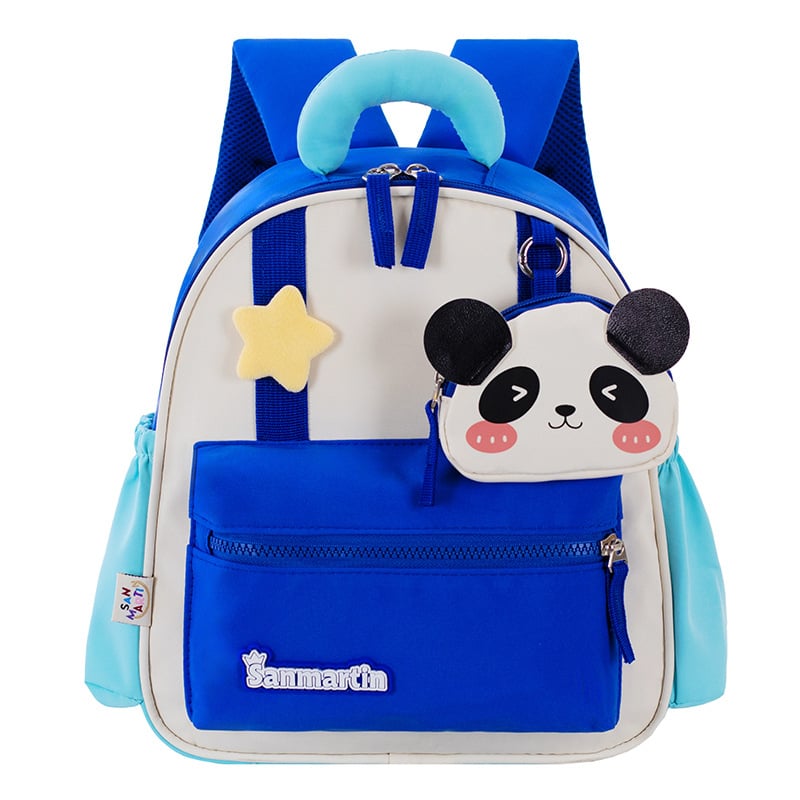 Óvodai hátizsák, animációs minta, nylon, lélegző, vízálló, ultrakönnyű, görbült vállpántok