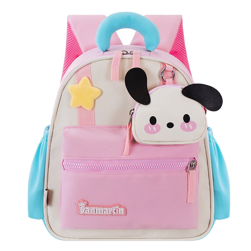 Óvodai hátizsák, animációs minta, nylon, lélegző, vízálló, ultrakönnyű, görbült vállpántok