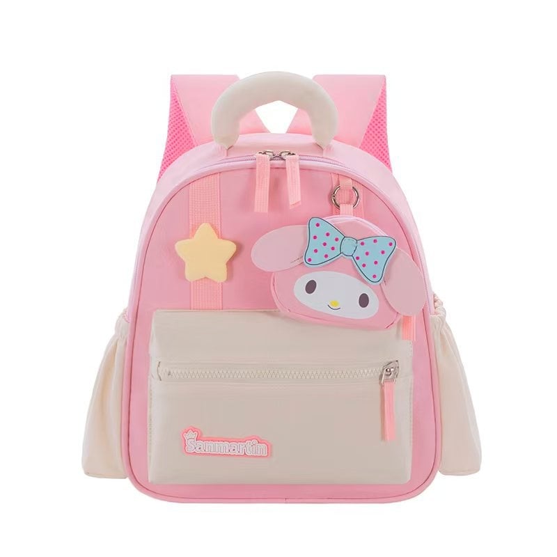 Óvodai hátizsák, animációs minta, nylon, lélegző, vízálló, ultrakönnyű, görbült vállpántok