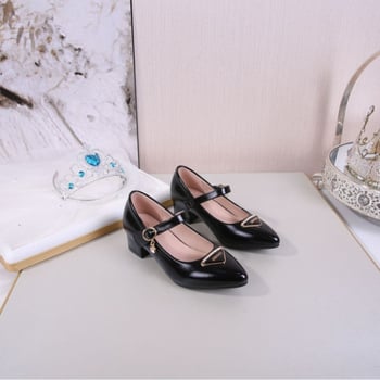 Lányoknak szóló hercegnő csatos balerina, bőr felsőrész, PU belső és talp, TPR talp, 2024 tavasz