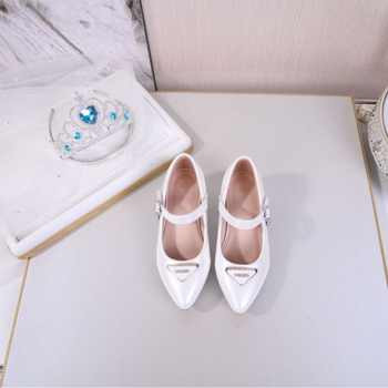 Lányoknak szóló hercegnő csatos balerina, bőr felsőrész, PU belső és talp, TPR talp, 2024 tavasz