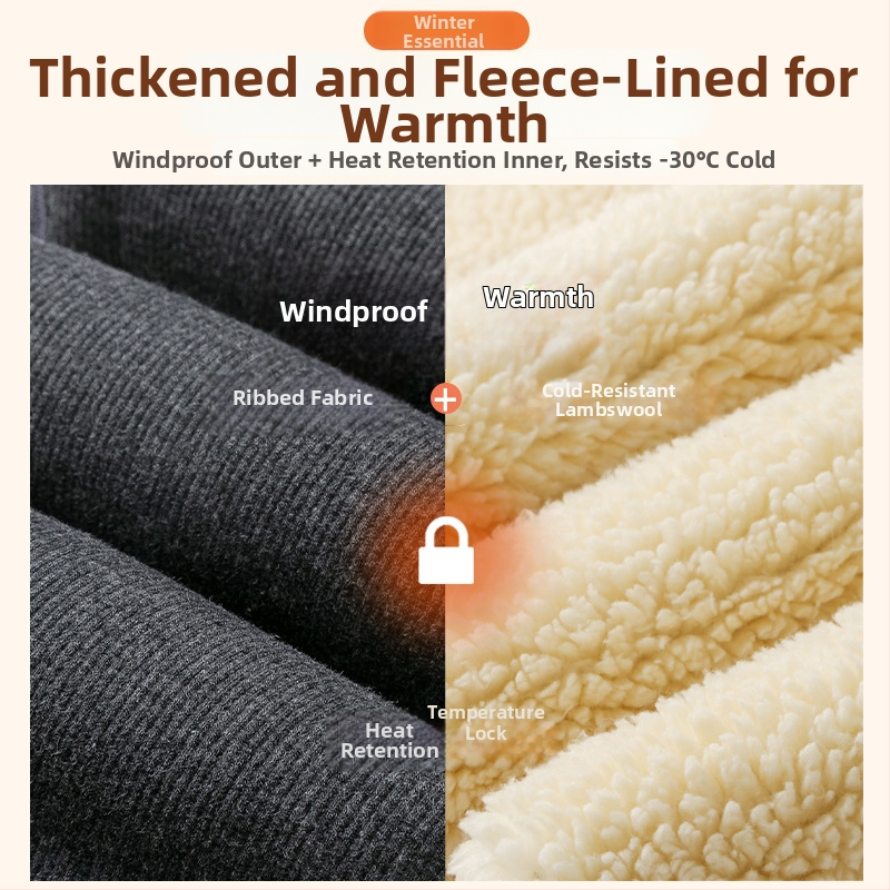 Плетени дамски легинги с подплата от полар, висока талия, дебели и топли за зимата, висока еластичност