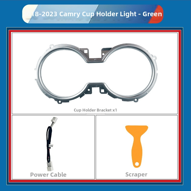 Комплект за амбиентно осветление за 8-мо поколение Camry — ABS корпус, 12V, 0.45A, монтаж с винтове, за табло и врати