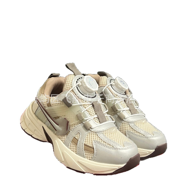 Dječje tenisice stila dad shoes s okretanjem gumba, V2K Run, gornji dio od mrežice i sintetičke kože, gumena potplat, povećanje visine, lagane