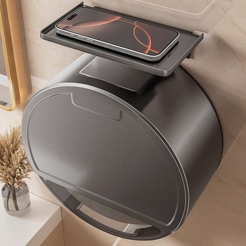 Zidna kutija za rolu toaletnog papira – ABS + nehrđajući čelik, vodootporna, moderan minimalistički stil, model 921790750218