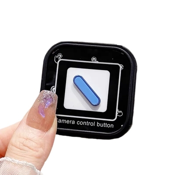 Protecție din sticlă temperată pentru butoanele Apple iPhone 17 Pro Max – margine electroplată lucioasă, membrană pentru buton, anticadere