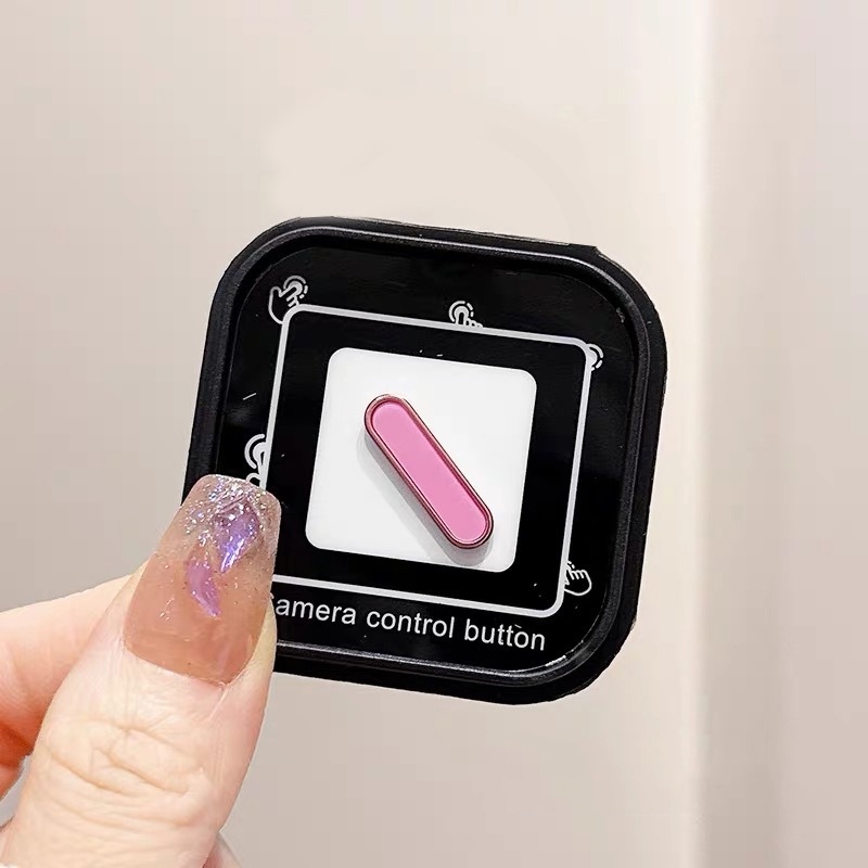 Protecție din sticlă temperată pentru butoanele Apple iPhone 17 Pro Max – margine electroplată lucioasă, membrană pentru buton, anticadere