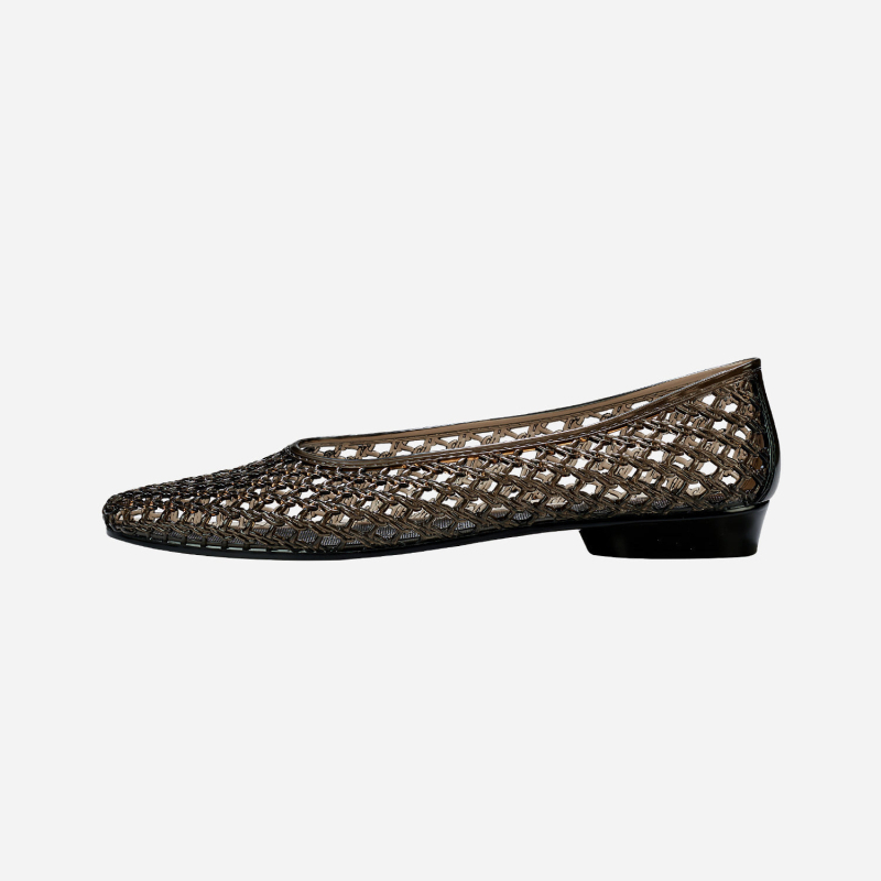Ženske Mary Jane cipele s oštrim nosom, vintage stil, PVC gornji dio, TPU potplat, cvjetni uzorak, niski potplat