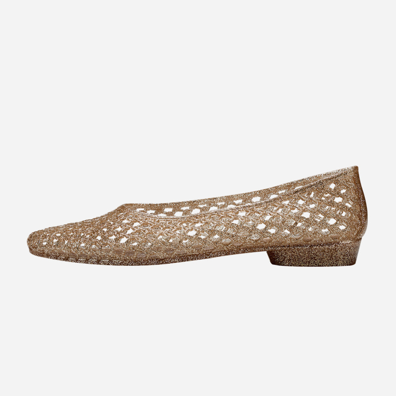 Ženske Mary Jane cipele s oštrim nosom, vintage stil, PVC gornji dio, TPU potplat, cvjetni uzorak, niski potplat