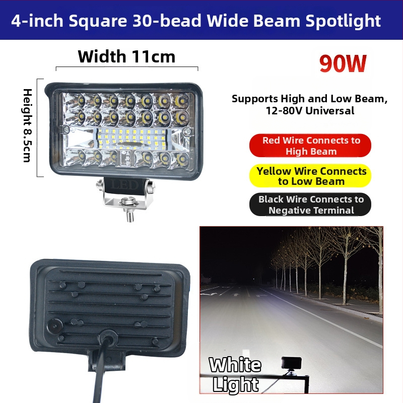 LED svetlo cúvania s veľkým zorným poľom – 12–24V, Cree LED, IP67, 50 440 lm