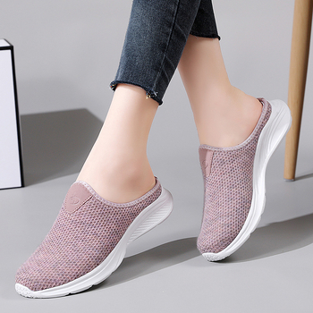 Ženske slip-on tenisice u korejskom stilu, gornji dio od pamukaste tkanine, mrežasti unutarnji dio, MD potplat, debljina potplata 3–5 cm