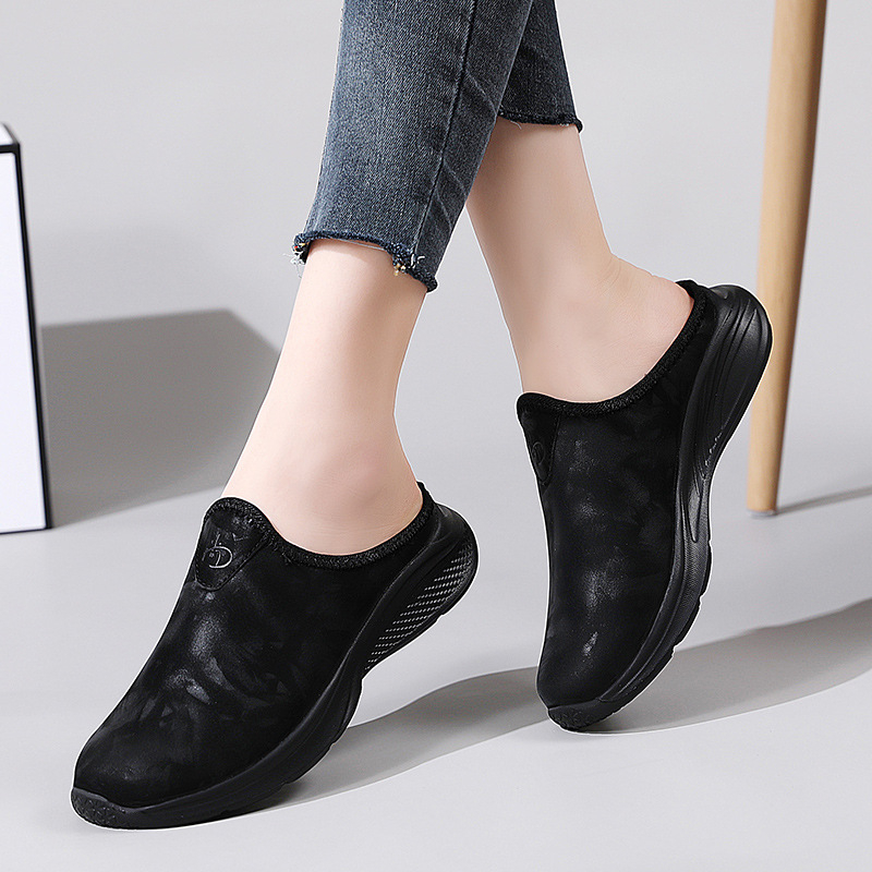 Ženske slip-on tenisice u korejskom stilu, gornji dio od pamukaste tkanine, mrežasti unutarnji dio, MD potplat, debljina potplata 3–5 cm