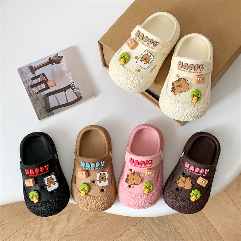 Sandale copii EVA cu talpă groasă, unisex, fără căptușeală, pentru 1–12 ani (Partea superioară: EVA; Talpă groasă; Fără căptușeală; Unisex; Vârsta: 1–12 ani)