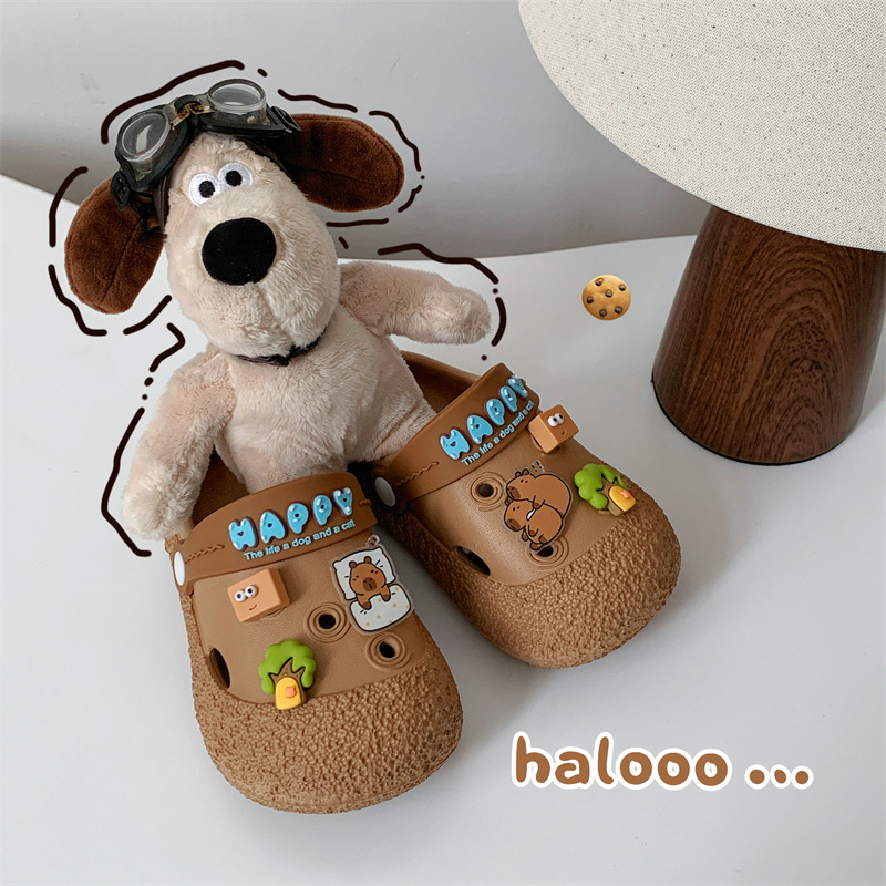 Sandale copii EVA cu talpă groasă, unisex, fără căptușeală, pentru 1–12 ani (Partea superioară: EVA; Talpă groasă; Fără căptușeală; Unisex; Vârsta: 1–12 ani)