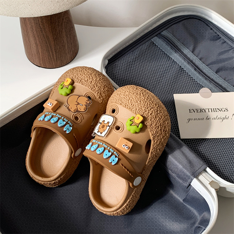 Sandale copii EVA cu talpă groasă, unisex, fără căptușeală, pentru 1–12 ani (Partea superioară: EVA; Talpă groasă; Fără căptușeală; Unisex; Vârsta: 1–12 ani)