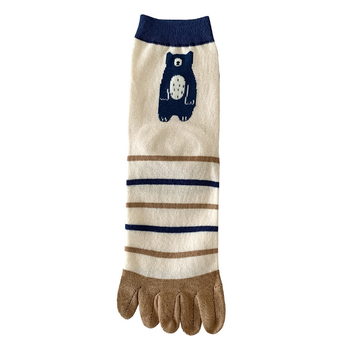 Чорапи с пет пръста, разделени пръсти, средно дълги, дамски памучни, попиване на пот, 80–90% памук, подходящи за есен-зима-пролет.