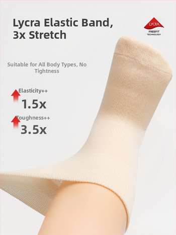 Παιδικές κάλτσες μέσου ύψους, μονόχρωμες, Jacquard πλέξη, αναπνέουσες, 96,5% βαμβάκι