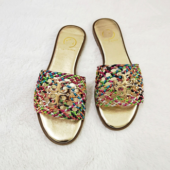 Ženske papuče, sportski stil, tkana gornja stran, mrežasta unutrašnjost, gumena potplata, brzo sušeće, debljina potplata 3-5 cm