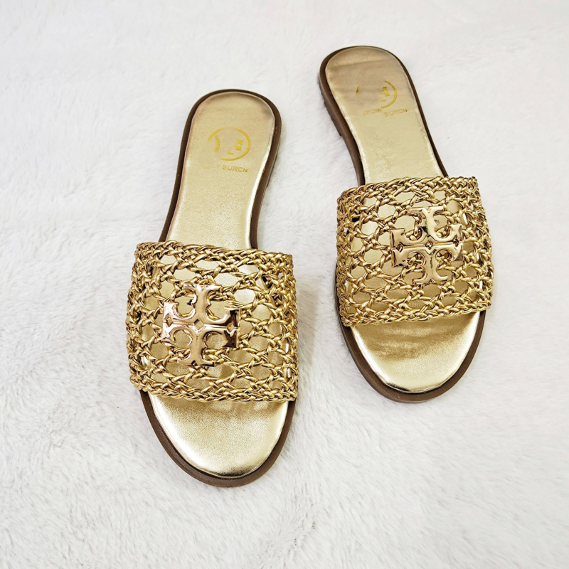 Ženske papuče, sportski stil, tkana gornja stran, mrežasta unutrašnjost, gumena potplata, brzo sušeće, debljina potplata 3-5 cm