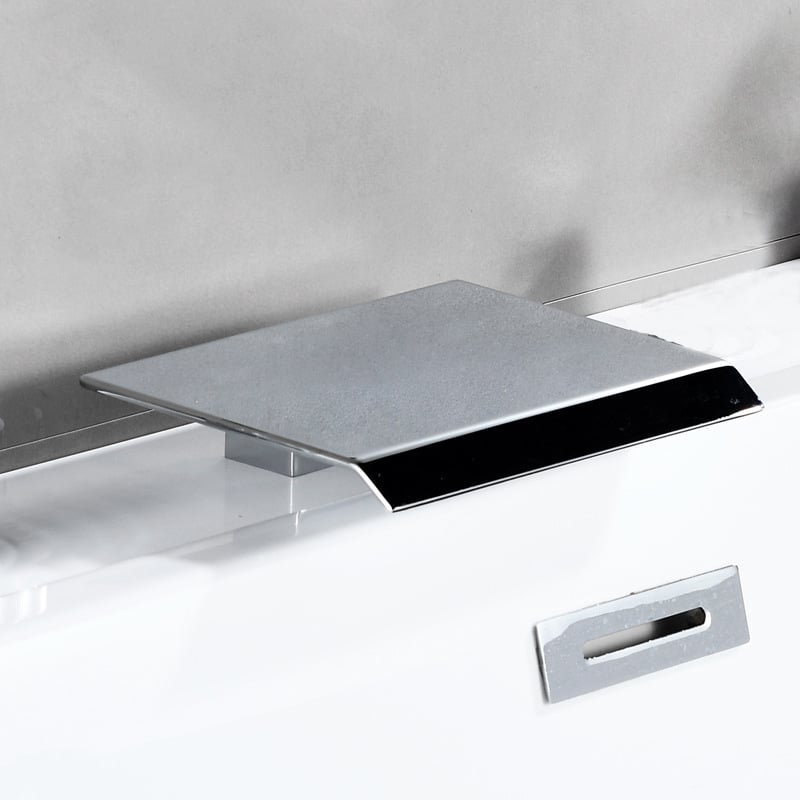 Stenový sprchový mixér s vodopádom, delený model, nerezová oceľ, keramický diskový ventil, G1/2 pripojenie vstup/výstup, moderný dizajn