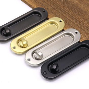 Beépíthető tolóajtókra szánt retesz-zár kör alakú rejtett kilinccsel, 304 rozsdamentes acélból, ES302 modell