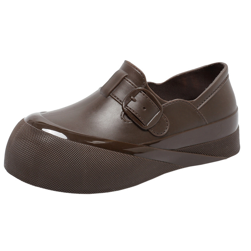 Női esőcsizma alacsony szárú PVC felsőrésszel, vízálló és csúszásmentes, mindennapi viselet