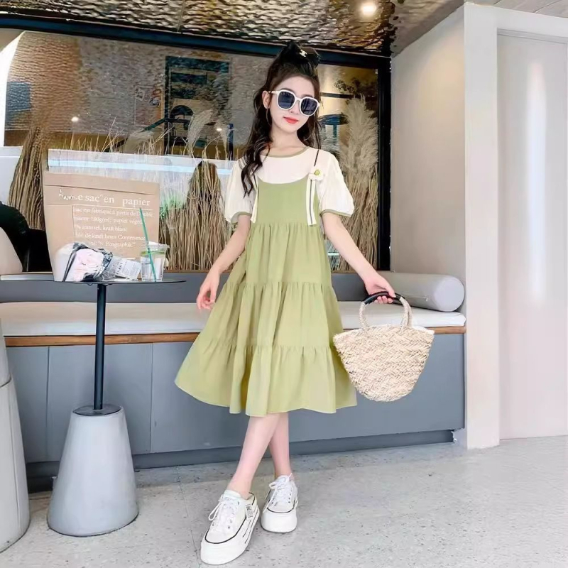 Φόρεμα πριγκίπισσα για κορίτσια, Α-γραμμή, 100% πολυεστέρας, για ηλικίες 3–8 ετών, Καλοκαίρι 2025