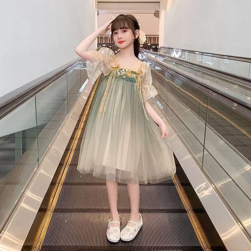 Φόρεμα πριγκίπισσα για κορίτσια, Α-γραμμή, 100% πολυεστέρας, για ηλικίες 3–8 ετών, Καλοκαίρι 2025