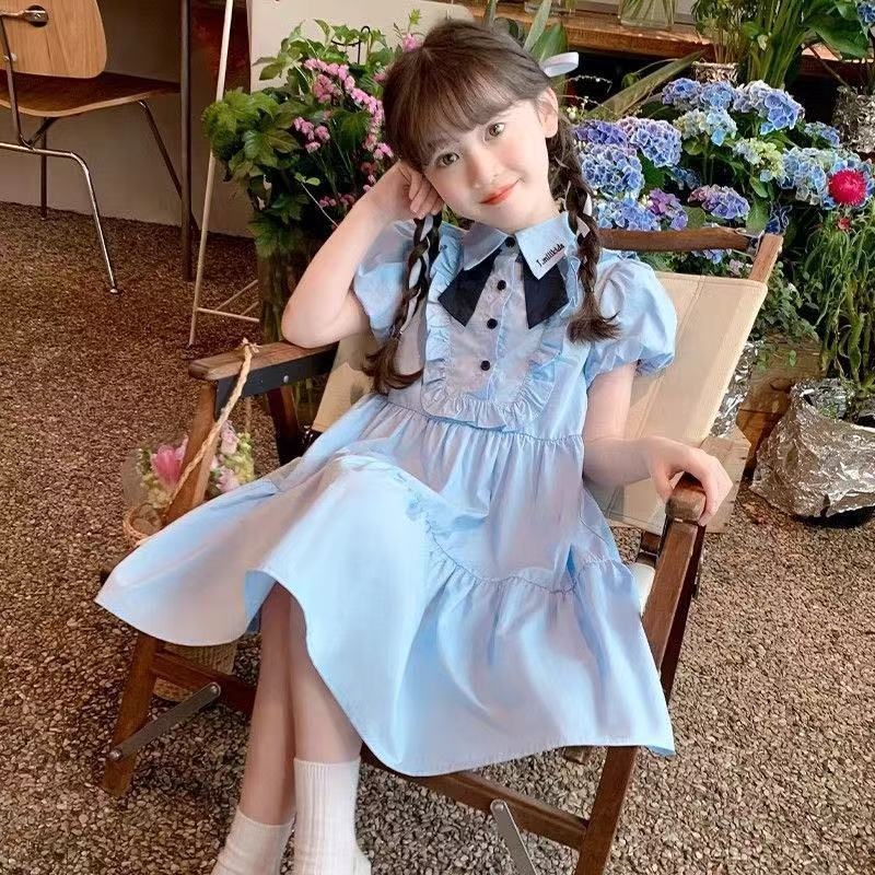 Φόρεμα πριγκίπισσα για κορίτσια, Α-γραμμή, 100% πολυεστέρας, για ηλικίες 3–8 ετών, Καλοκαίρι 2025