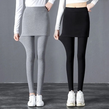 Női nadrág-szoknya illúzió, Modal anyag, hosszú nadrág, karcsúsító hatás, absztrakt minta, őszi 2025