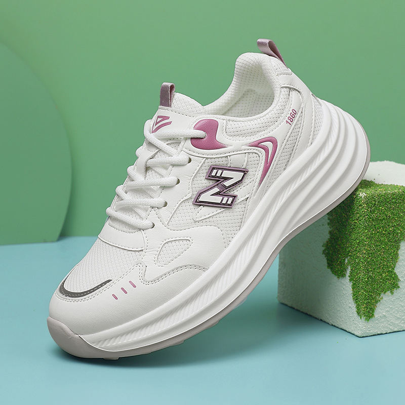 Unisex dad shoes – gornji dio TPU + umjetna koža + platno, EVA đon, niski potpetica 1–3 cm, vezanje špage