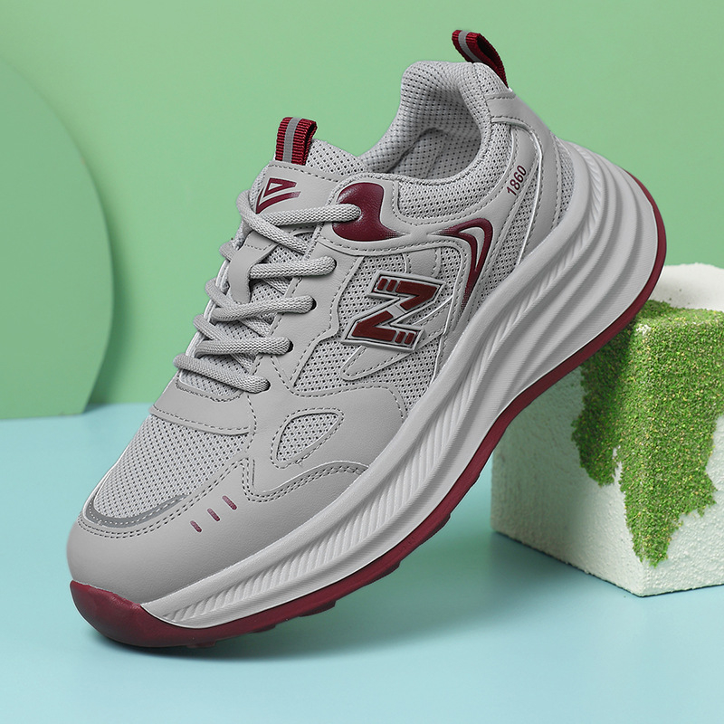 Unisex dad shoes – gornji dio TPU + umjetna koža + platno, EVA đon, niski potpetica 1–3 cm, vezanje špage