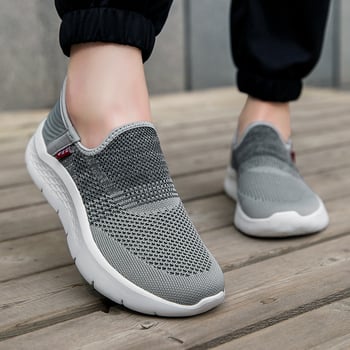 Ženske tenisice za šetnju, lagani mekani đon, pleteni gornji dio, prozračna mrežasta podstava, slip-on dizajn, EVA đon