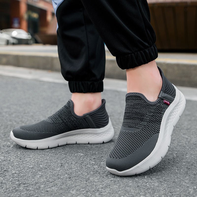 Ženske tenisice za šetnju, lagani mekani đon, pleteni gornji dio, prozračna mrežasta podstava, slip-on dizajn, EVA đon