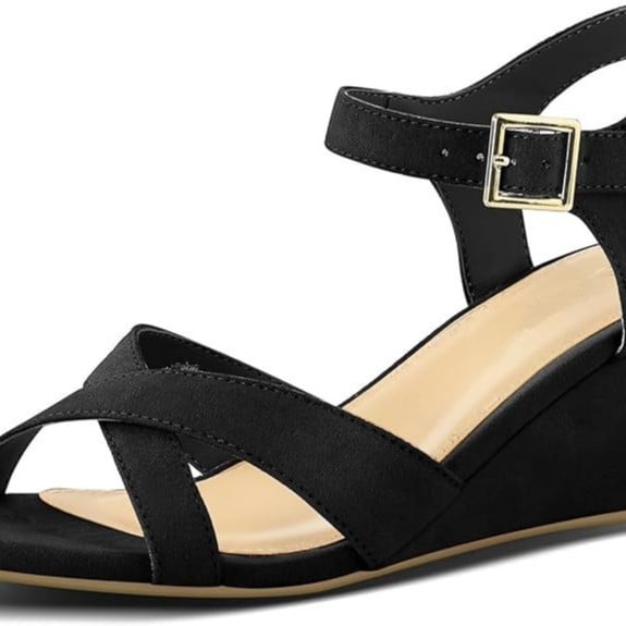 Rimske sandale s kopčom, gornji dio od mikrovlakna, PU podstava, gumeni potplat