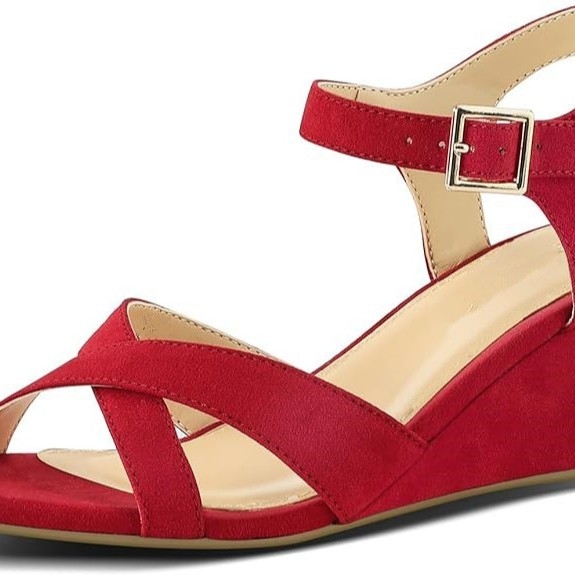 Rimske sandale s kopčom, gornji dio od mikrovlakna, PU podstava, gumeni potplat