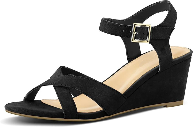 Rimske sandale s kopčom, gornji dio od mikrovlakna, PU podstava, gumeni potplat