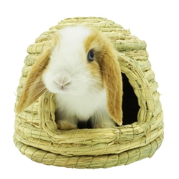 Χειροποίητο φωλίστρι από χορτάρι για μικρά κατοικίδια – κατάλυμα για κουνέλια, τσιντσίλα, σκαντζόχοιρους – Υλικό: μεταξωτό λουλούδι