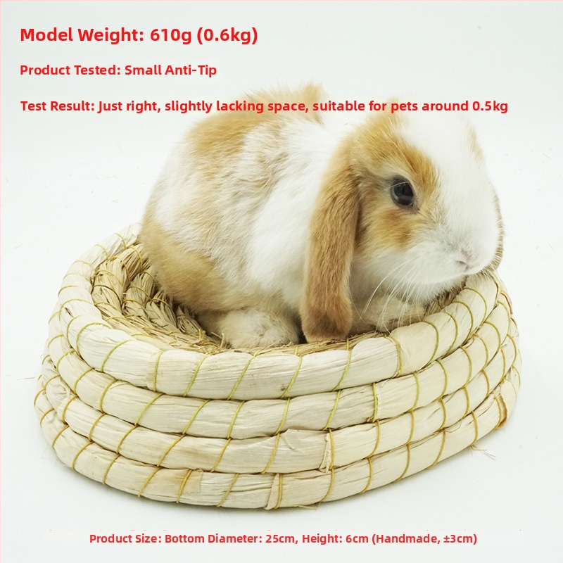 Χειροποίητο φωλίστρι από χορτάρι για μικρά κατοικίδια – κατάλυμα για κουνέλια, τσιντσίλα, σκαντζόχοιρους – Υλικό: μεταξωτό λουλούδι