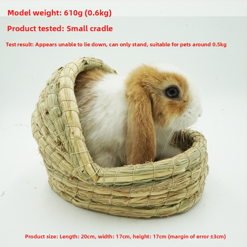 Χειροποίητο φωλίστρι από χορτάρι για μικρά κατοικίδια – κατάλυμα για κουνέλια, τσιντσίλα, σκαντζόχοιρους – Υλικό: μεταξωτό λουλούδι