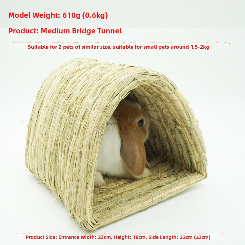 Χειροποίητο φωλίστρι από χορτάρι για μικρά κατοικίδια – κατάλυμα για κουνέλια, τσιντσίλα, σκαντζόχοιρους – Υλικό: μεταξωτό λουλούδι