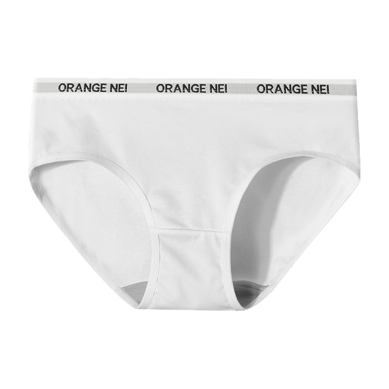 Orange žensko pamučno donje rublje, prozračno pleteno, srednja visina struka, podstava u preponama od Mulberry svile