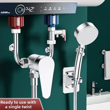 Elektrický miešací ventil na vodu s U-tvarom, meďový korpus, chrómovaný povrch, keramické diskové jadro ventilu, CE certifikát