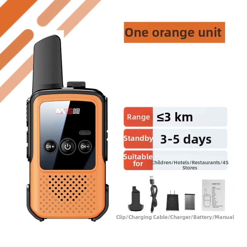 Kézi Walkie-Talkie – Mini, hosszú hatótávolság 5–10 km, 400–470 MHz, 16 csatorna, kimeneti teljesítmény 5 W