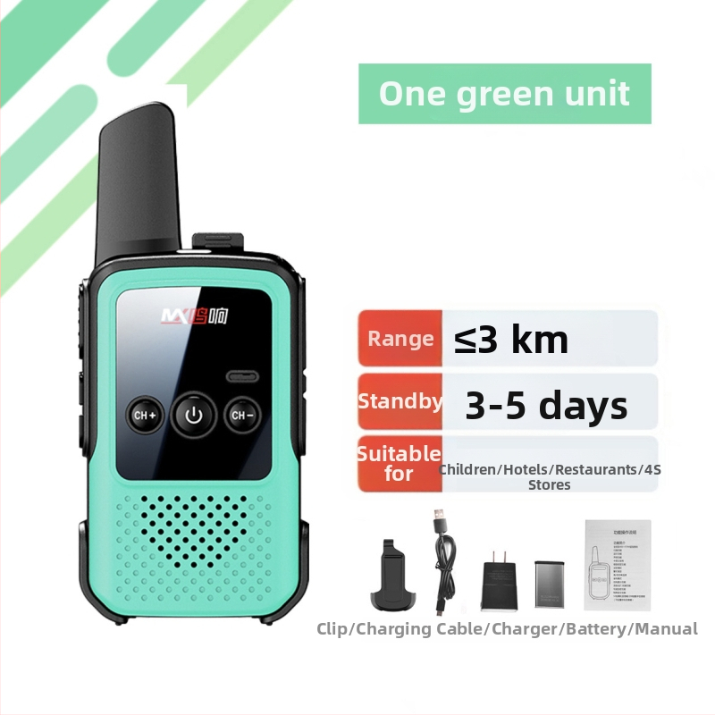 Kézi Walkie-Talkie – Mini, hosszú hatótávolság 5–10 km, 400–470 MHz, 16 csatorna, kimeneti teljesítmény 5 W