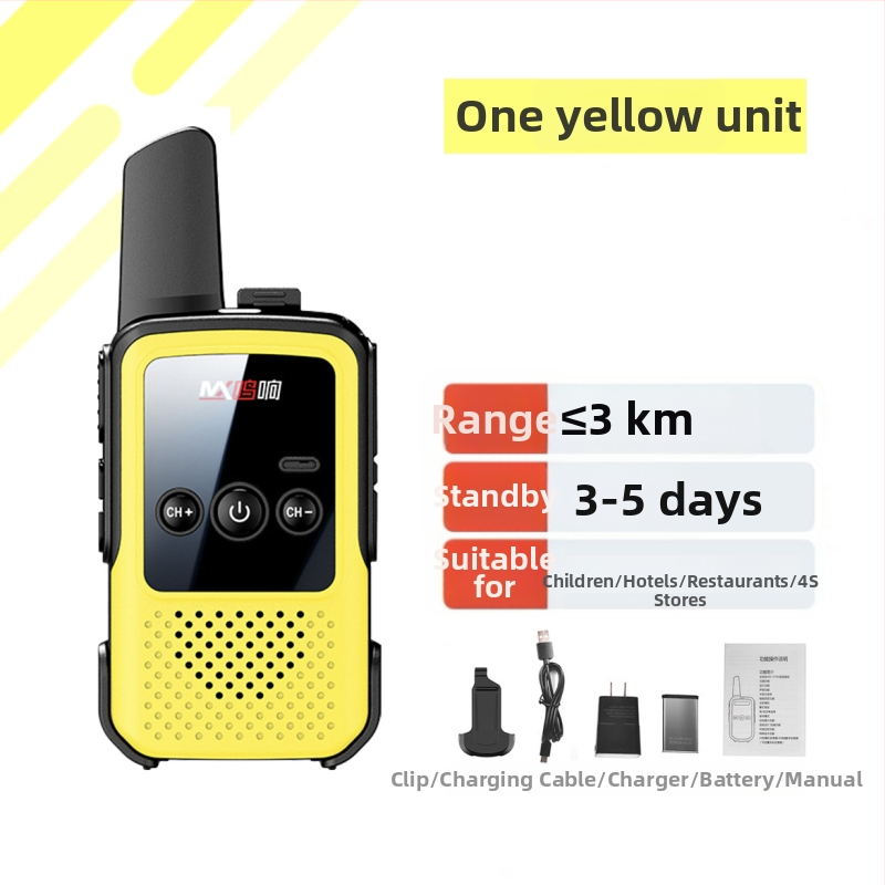 Kézi Walkie-Talkie – Mini, hosszú hatótávolság 5–10 km, 400–470 MHz, 16 csatorna, kimeneti teljesítmény 5 W