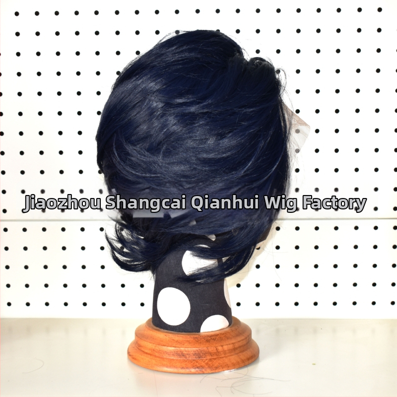 Cosplay paróka csipés elülsővel, rövid haj, hőálló szálak, kézzel szőtt elülső rész