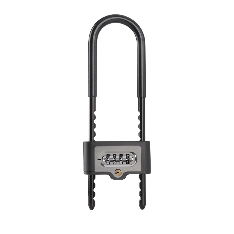 U-oblik digitalni zaključavač za staklena vrata - čelik, model: U-Shaped Password Lock, debljina šipke 13 mm, razmak šipki 74 mm