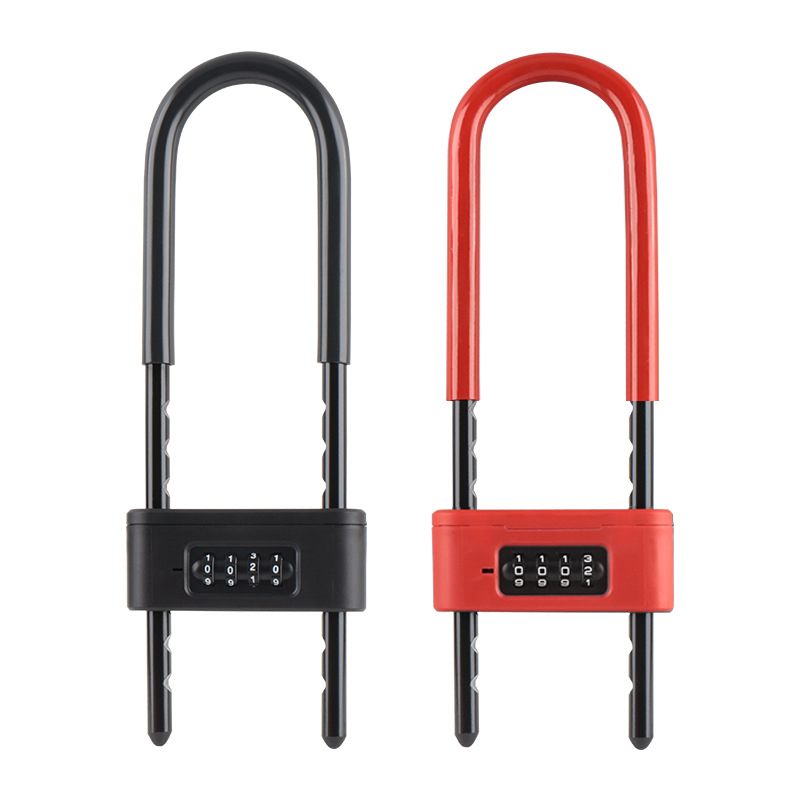U-oblik digitalni zaključavač za staklena vrata - čelik, model: U-Shaped Password Lock, debljina šipke 13 mm, razmak šipki 74 mm